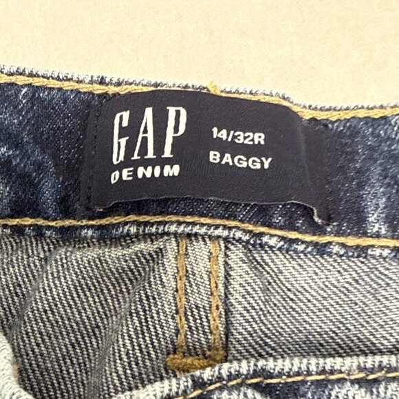 Gap Wide Leg High Rise Stride Jeans Baggy Oversized Blue Size 14R NWT $70 - Picture 5 of 8